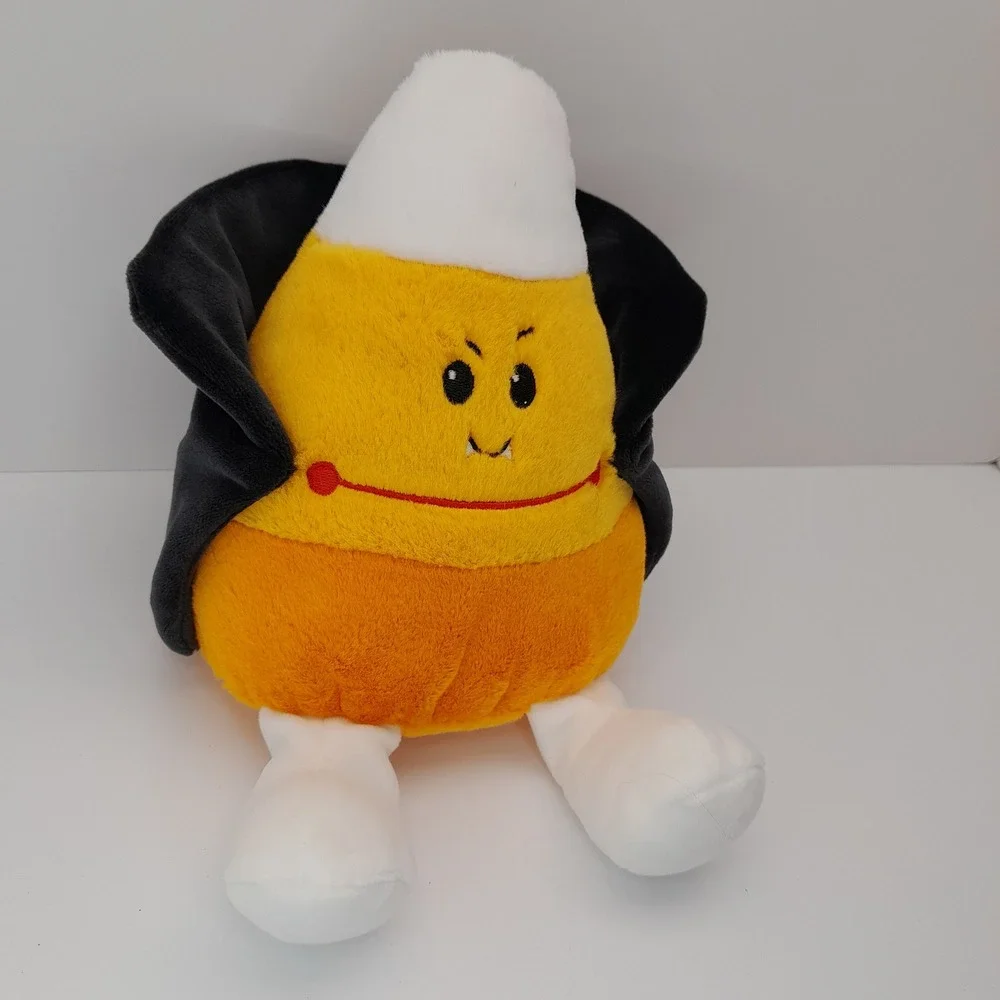 Gigglescape Candy Corn Vampire Plush Halloween Stuffed Toy Orange Yellow Black